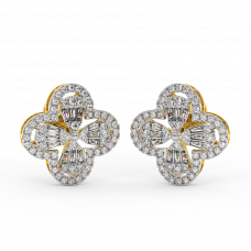 18K Gold Diamond Earrings