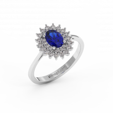 18K Gold Diamond Sapphire Ring