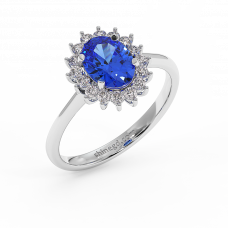 18K Gold Diamond Tanzanite Ring