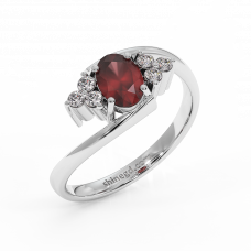 18K Gold Diamond Ruby Ring