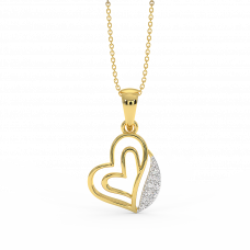 18K Gold Diamond Pendant