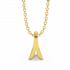 18K Gold Diamond Pendant