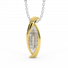 18K Gold Diamond Pendant