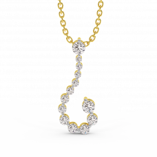 18K Gold Diamond Pendant