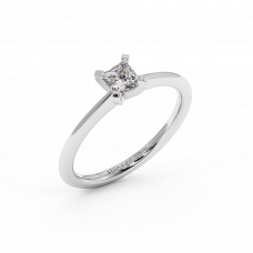 18K Gold Diamond Solitaire Ring