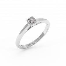 18K Gold Diamond Solitaire Ring