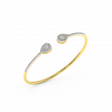 18K Gold Diamond Bangle 