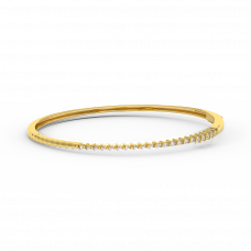 18K Gold Diamond Bangle 