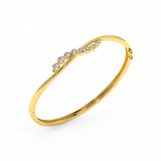 18K Gold Diamond Bangle 