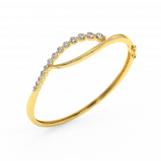 18K Gold Diamond Bangle 