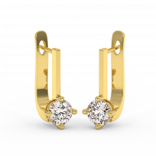 18K Gold Diamond Earrings