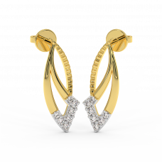 18K Gold Diamond Earrings