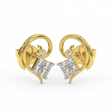 18K Gold Diamond Earrings