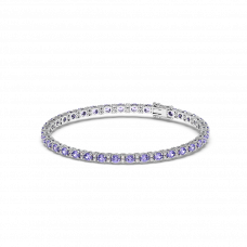 18K Gold Diamond Amethyst Bracelet