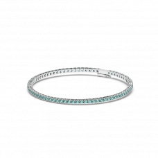 18K Gold Diamond Blue Topaz Bracelet