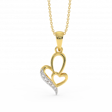 18K Gold Diamond Pendant