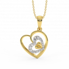 18K Gold Diamond Pendant