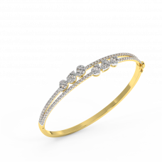 18K Gold Diamond Bangle 