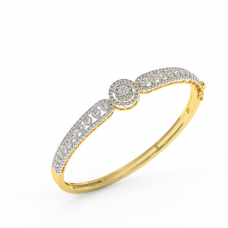 18K Gold Diamond Bangle 