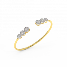 18K Gold Diamond Bangle 