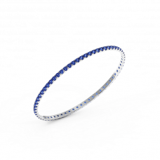 18K Gold Blue Stone Bangle