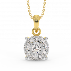 18K Gold Diamond Pendant