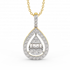 18K Gold Diamond Pendant