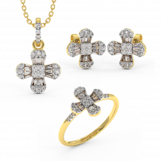 18K Gold Diamond Set