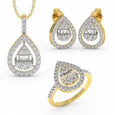 18K Gold Diamond Set