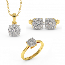 18K Gold Diamond Set