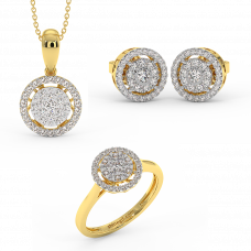 18K Gold Diamond Set