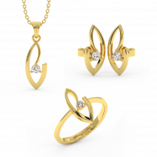 18K Gold Diamond Set