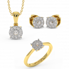 18K Gold Diamond Set