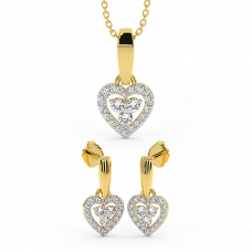 18K Gold Diamond Set