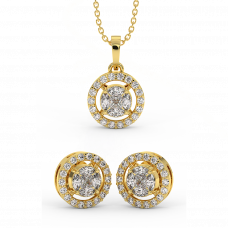 18K Gold Diamond Set