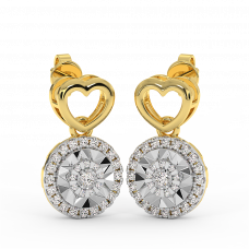 18K Gold Diamond Earrings