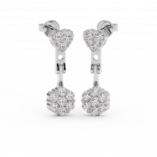 18K Gold Diamond Earrings