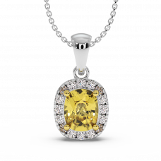 18K Gold Yellow & White Diamond Pendant