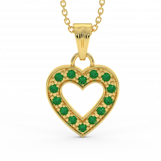 18K Gold Emerald Pendant 