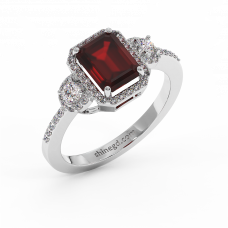 18K Gold Diamond Ruby Ring