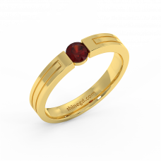 18K Gold Diamond Ruby Ring