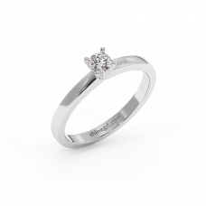 18K Gold Diamond Solitaire Ring