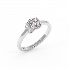 18K Gold Diamond Solitaire Ring