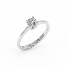 18K Gold Diamond Solitaire Ring