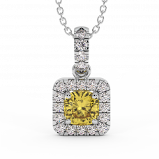 18K Gold Yellow & White Diamond Pendant