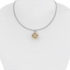 18K Gold Diamond Magic Pendant