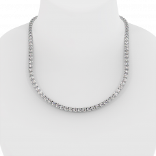 18K Gold Diamond Tennis Necklace 