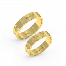 18K Gold Wedding Rings