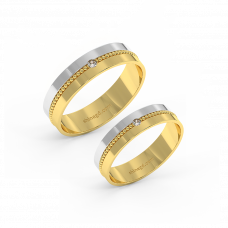 18K Gold Diamond Wedding Rings