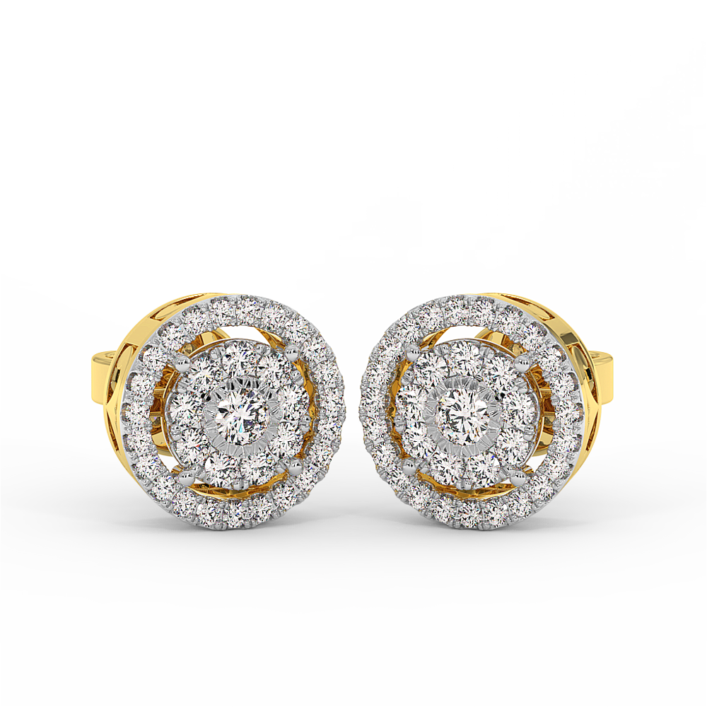 18K Gold Diamond Earrings